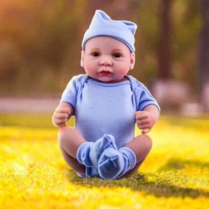 11INCH Full Body Vinyl Silicone Baby Boy Dolls Handmade Lifelike Newborn Reborn - Picture 1 of 9
