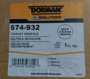 Dorman 674-932 Exhaust Manifold + Catalytic Converter Ford Fusion Mercury Milan - Picture 1 of 12