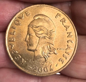 Large Uncommon French Polynesia 2004 100 Francs Coin Moorea Harbor - Picture 1 of 4