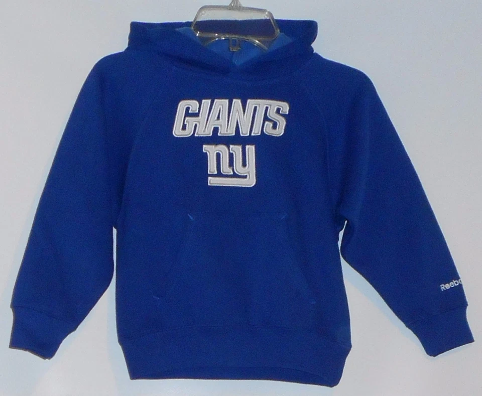 Reebok NFL Equipo Ropa Niños NY Giants Pullover Sudadera con Capucha Azul S/4 Nuevo con Etiquetas Foto 1 de 4