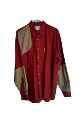 Men's Red Columbia Hunting Shooting Long Sleeved Shirt Size Large - Image 1 of 4