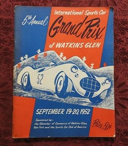 1952 WATKINS GLEN 5TH SPORTS CAR STREET RACING GRAND PRIX PORSCHE FERRARI JAGUAR - Picture 1 of 12