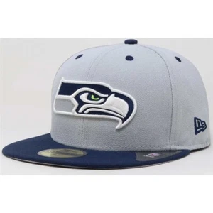 Seattle Seahawks New Era 5950 Fitted Hat - Grau/Navy - Bild 1 von 1