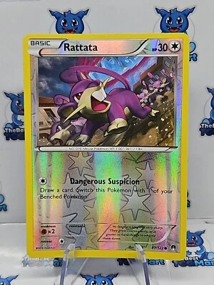 Rattata 87/122 Pokemon XY Breakpoint Reverse Holo LP  - Image 1 of 2