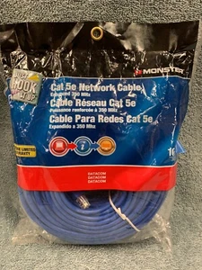 Cable de red Monster CAT 5E 100' mejorado 350 MHZ 140269-00 NUEVO EN CAJA - Imagen 1 de 3