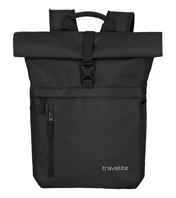 travelite Basic Rollup Backpack Rucksack Freizeitrucksack Rucksack Black - Bild 1 von 4