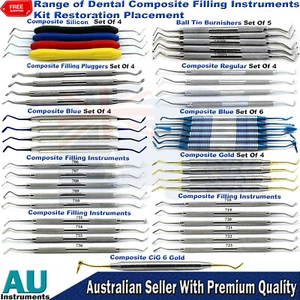 Dental Composite Filling Instruments Restoration Placement Pluggers Kits Medspo - Imagen 1 de 36
