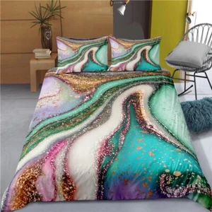 Quicksand Illusion Light Sky 3D Quilt Duvet Doona Cover Set Pillow case Print - Foto 1 di 4