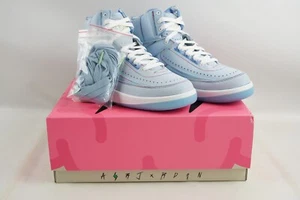 Nike x J Balvin Air Jordan 2 Retro DQ7691-419Blue Shoes Men's sz 7.5 Women's 9 - Picture 1 of 12