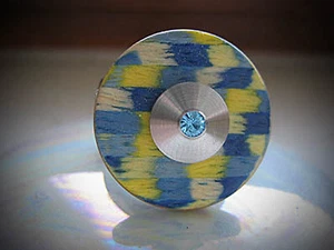 Disco - madera auténtica - azul/amarillo - compatible con Charlotte 21, Touch & RD - Imagen 1 de 1