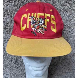 NUEVO CON ETIQUETAS De Colección Años 90 Kansas City Chiefs Hot Shots Dibujos Dibujos Animados Hechizos Snapback Sombrero de Colección - Imagen 1 de 8