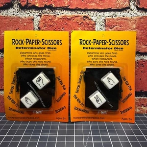 (2) Rock Paper Scissors Determinator Dice Novelty Games - Picture 1 of 2