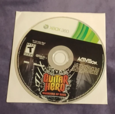 Guitar Hero Warriors of Rock Microsoft Xbox 360 2010 Suelto Foto 1 de 2