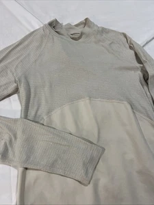 Nike Women’s Cream Metallic Pro Warm Sparkle Long Sleeve Athletic Shirt - XS - Picture 1 of 8