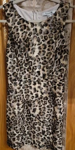 Forever 21 Animal Leopard Print Women's Sleeveless Dress small gold beaded  - Picture 1 of 7