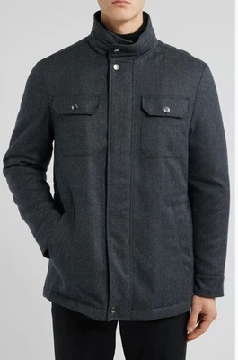 NWT Canali Impeccabile Charcoal Hooded Wool Field Jacket US40/58 EU $2050 - Image 1 of 4