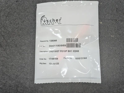 New, Fischer Connector, UR01W07F010PBK1E2AB, ULTIMATE Panel Rear Mounted Recept. - Image 1 of 3