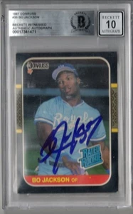1987 Donruss Bo Jackson RC #35 HAND SIGNED AUTO AUTOGRAPH BGS SLABBED COA 10 - Picture 1 of 1