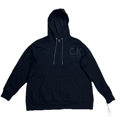 Jaqueta Calvin Klein Feminina Performance Tech com Capuz de Lã Preta Tamanho M Nova Com Etiqueta - Imagem 1 de 4