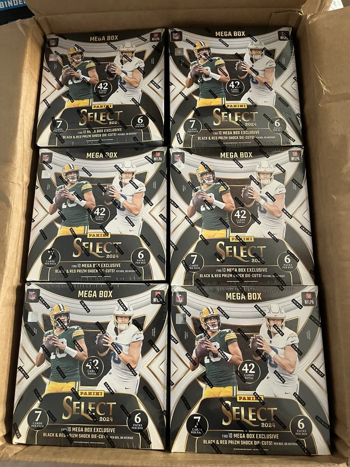 2024 Panini Select NFL Football Mega Box Black & Red Prizms