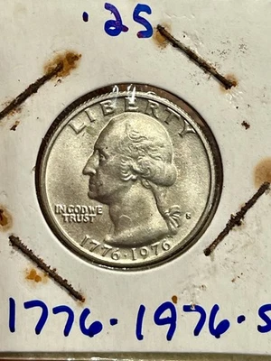 Cuarto de plata Washington 1976-S 25C, 40 % sin circular, 5,75 gramos de plata. Foto 1 de 2