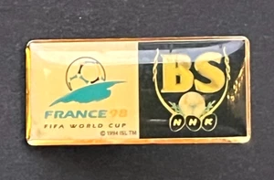 NHK JAPAN FRANCE 98 FIFA WORLD CUP Pin Badge TV Broadcaster Staff Badge - Picture 1 of 2