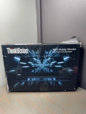 Lenovo ThinkVision M15 15.6" FHD IPS LED Monitor - Raven Black - Image 1 of 4