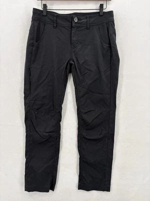 Prana Halle Pants Womens 6 Short Black Nylon Stretch Hiking Cargo Roll Up Trail - Image 1 of 4
