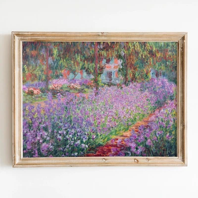 Impresión de póster de arte de pared The Artists Garden at Giverny de Claude Monet Garden Foto 1 de 4