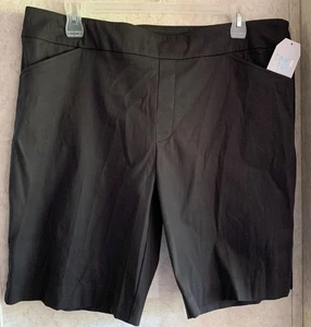 Pantalones cortos para mujer Time And Tru Bermudas Pull On nuevos talla 2X 20 XXL elásticos tiro medio - Imagen 1 de 4