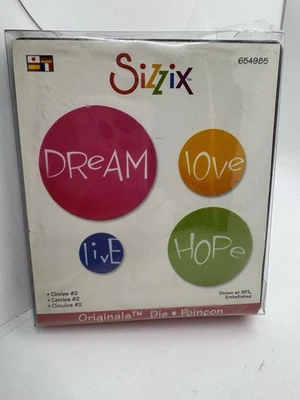 Sizzix Originals Die 654985 Circles #2 Diecut Crafts Shapes Scrapbooking - Image 1 of 3