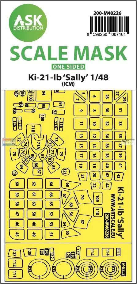 ASKM48226 1:48 ASK/Art Scale Mask - Ki-21-Ib Sally (ICM kit) - Image 1 of 1