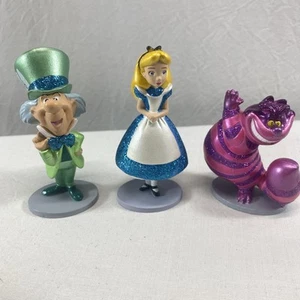 disney alice in wonderland And Mad Hatter, Cat Rare Glitter Peices Cake Toppers - Bild 1 von 7