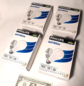 NEW: Philips A19 Soft White Light Bulbs 100 Watt 1620 Lumens 16 COUNT - Picture 1 of 2