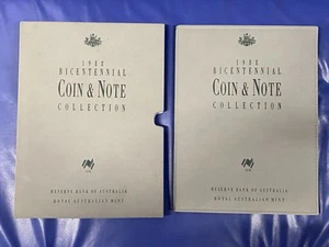 1988 Australia Bicentenial Coin & Banknote Collection in Presentation Folder - Picture 1 of 5