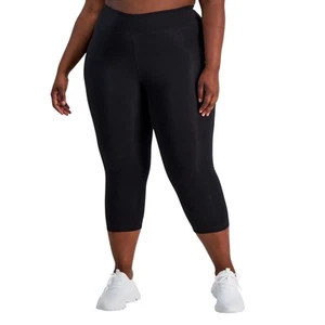 Leggings Capri Reebok donna taglie forti regular fit taglia 2X/18-20W nero - Foto 1 di 2
