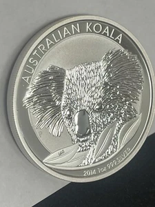 2014 SILVER Australia Koala PROOF 1 Troy OZ .999 Fine Uncirculated GEM coin - Picture 1 of 8
