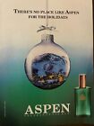 Aspen Fragrance, Cologne, Full Page Vintage Print Ad