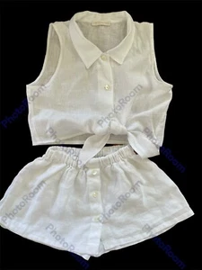 Liancoportofino (Capri, Italy) EUC/NWOT? White 100% Linen Top and Skort-10years - Picture 1 of 14