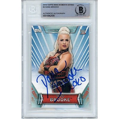 Dana Brooke Signed 2019 Topps WWE Women's Division #4 Beckett BAS Slabbed Auto - Image 1 of 4