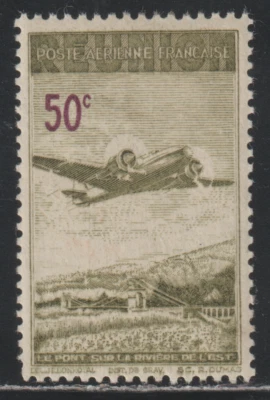 Reunion 1942  SC# C 6 - Plane and Bridge over East River - M-H Lot # 08 - Image 1 of 2