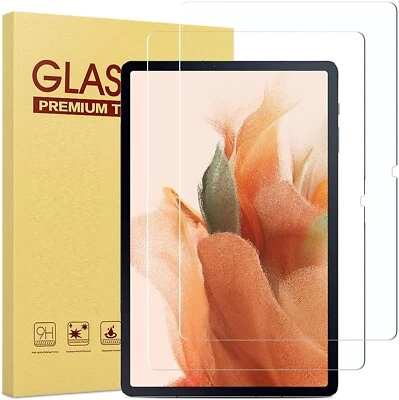 2 PCS Tempered Glass Screen Protector For 2021 Samsung Galaxy Tab S7 FE 12.4" - Image 1 of 4