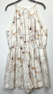 Mameluco tropical de verano Club Monaco para mujer talla 12 poliéster ligero cuello en V Foto 1 de 4