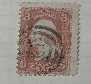 US stamp Scott #65 Variant. Red Brown color. Free Shipping. - Picture 1 of 3