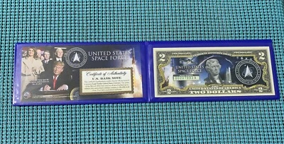 United States Space Force USSF Colorized $2 Bill U.S. Legal Tender Currency - Image 1 of 4