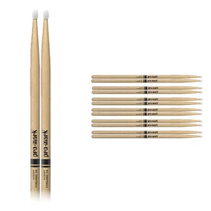 6 Pairs ProMark 5A Nylon Oval Tip TX5AN Hickory Drumsticks Pro Mark - Picture 1 of 1