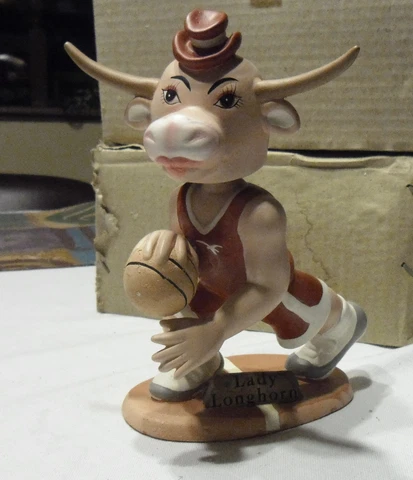 TEXAS Lady Longhorns Basketball Ceramic Action Bobblehead NCAA Basketball Cover
