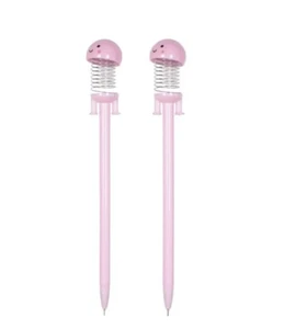 2 x Paperchase Pink Pop Up Pen Ballpoint Pen Black Ink - Picture 1 of 4