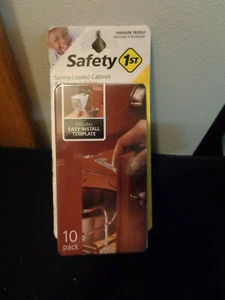 Safety 1st gefederte Schrank- & Schubladenriegel 10er-Packung NEU versiegelt - Bild 1 von 5