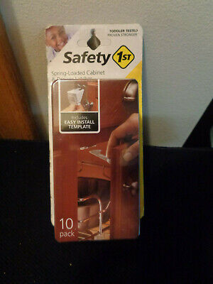 Safety 1st Spring Loaded Cabinet & Drawer Latches 10 Pack  NEW Sealed  • 8.24$